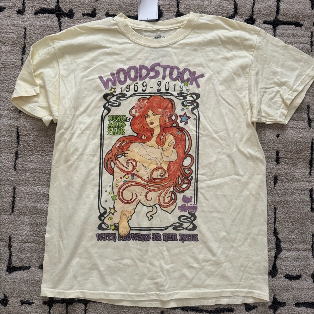 Woodstock 1969-2019 Cream Graphic Tee